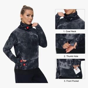 THE GYM PEOPLE Women's Long Sleeve Cowl Neck.